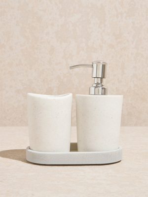 Westside Home White Bathroom Accessory Set