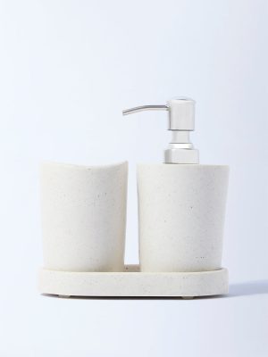 Westside Home White Conical Bathroom Accessory Set