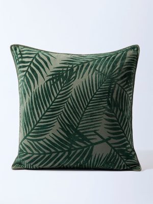 Westside Home Sage Foliage Embroidered Cushion Cover