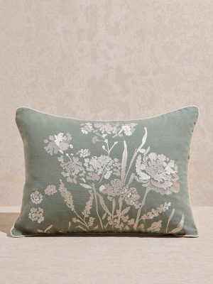 Westside Home Sage Floral Design Cushion Cover