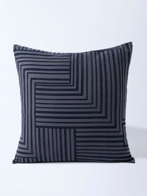 Westside Home Dusty Blue Flock Step Cushion Cover
