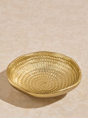 Westside Home Gold Hammered Texture Platter