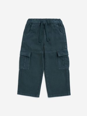 HOP Kids Teal Relaxed-Fit Mid-Rise Jeans