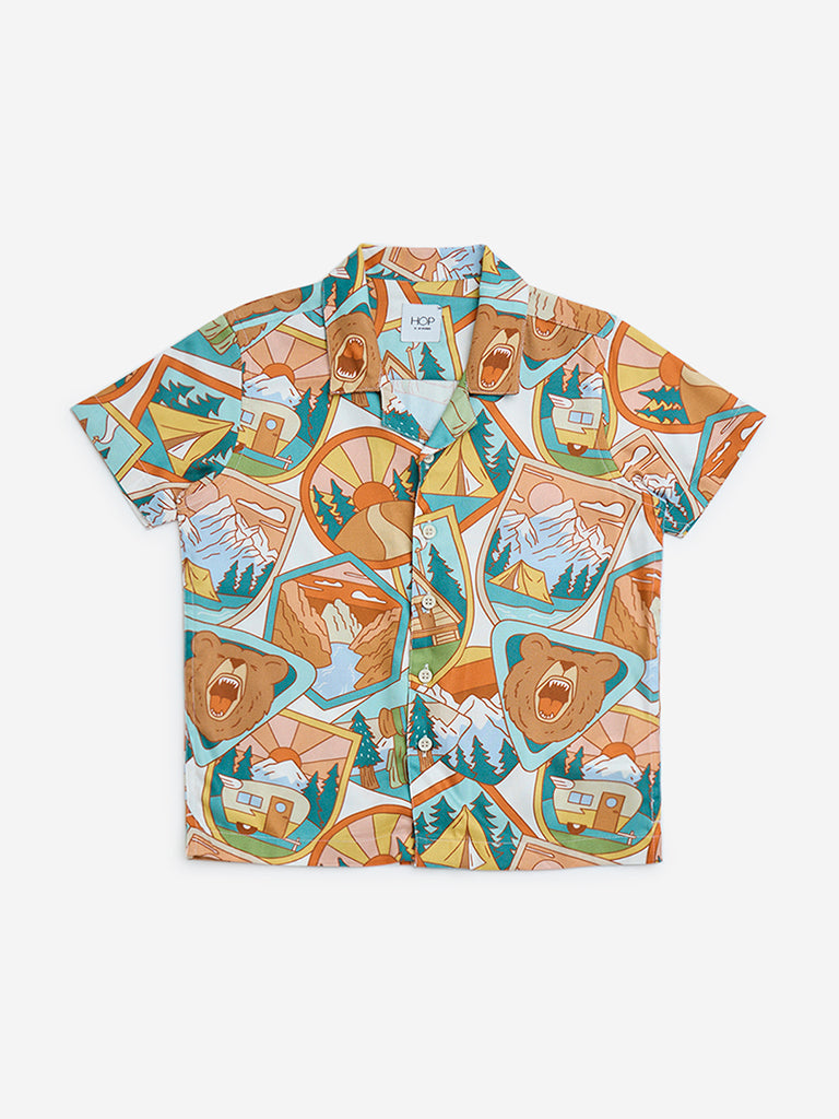 HOP Kids Multicolour Printed Shirt - Image 4