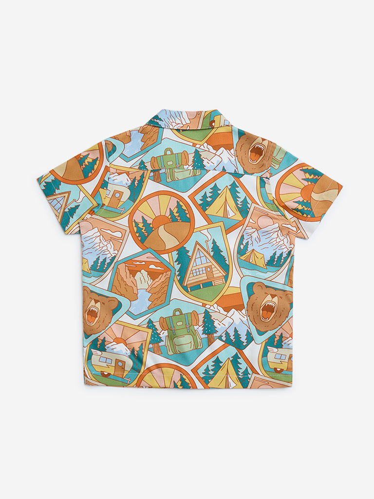 HOP Kids Multicolour Printed Shirt - Image 5
