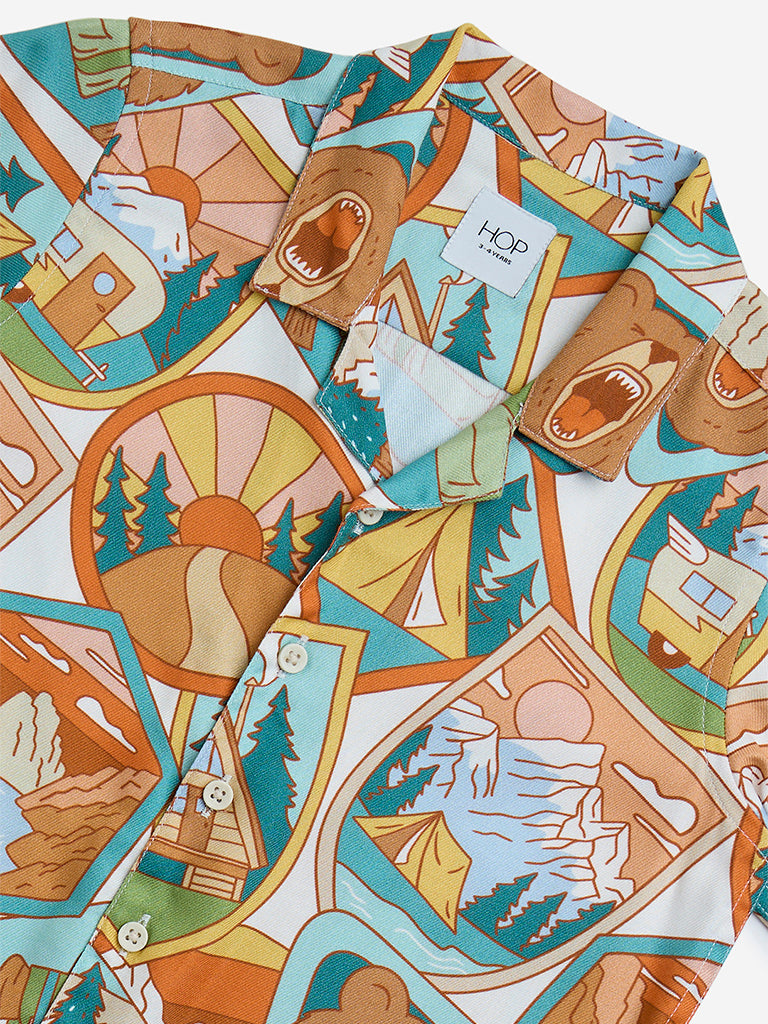 HOP Kids Multicolour Printed Shirt - Image 6
