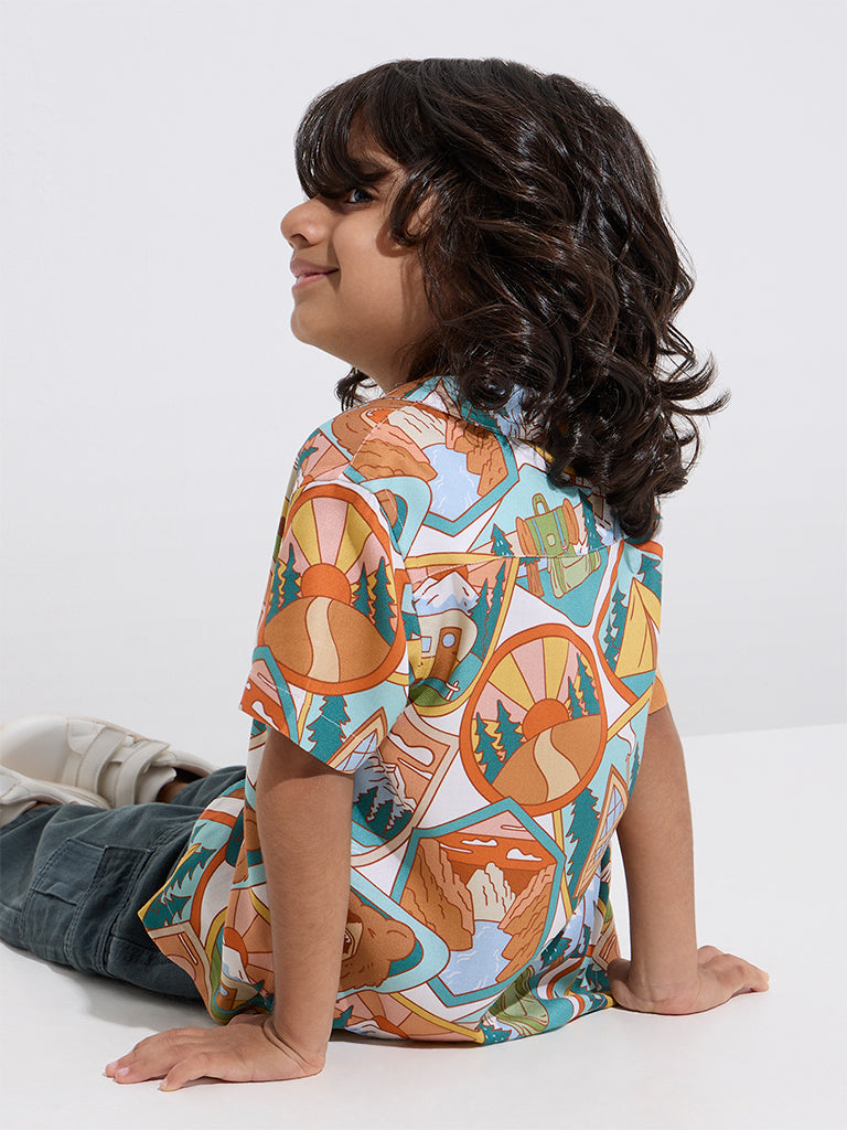 HOP Kids Multicolour Printed Shirt - Image 3