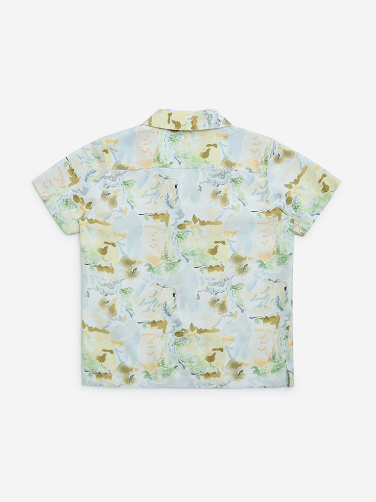 HOP Kids Multicolour Brushstroke Design Shirt - Image 2