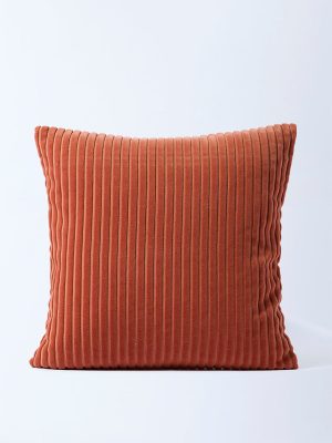 Westside Home Dark Rust Ribbed Corduroy Cushion Cover