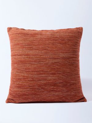 Westside Home Dark Rust Knit-Textured Cushion Cover