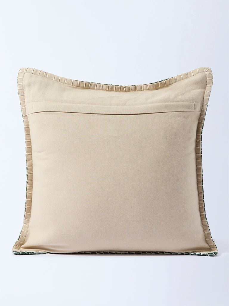 Westside Home Dark Green Waffle-Textured Cushion Cover - Image 2