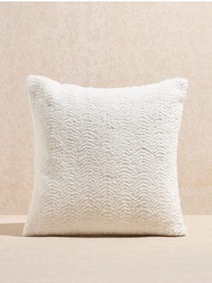 Westside Home White Chevron Design Cushion Cover