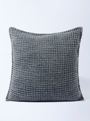 Westside Home Dusty Blue Waffle-Textured Cushion Cover