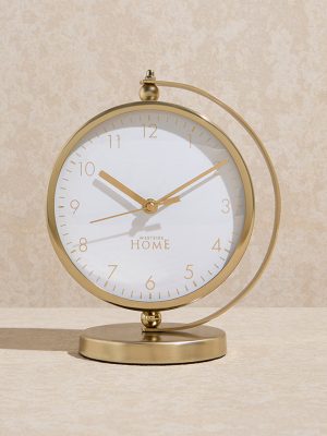Westside Home Gold Metal Round Clock