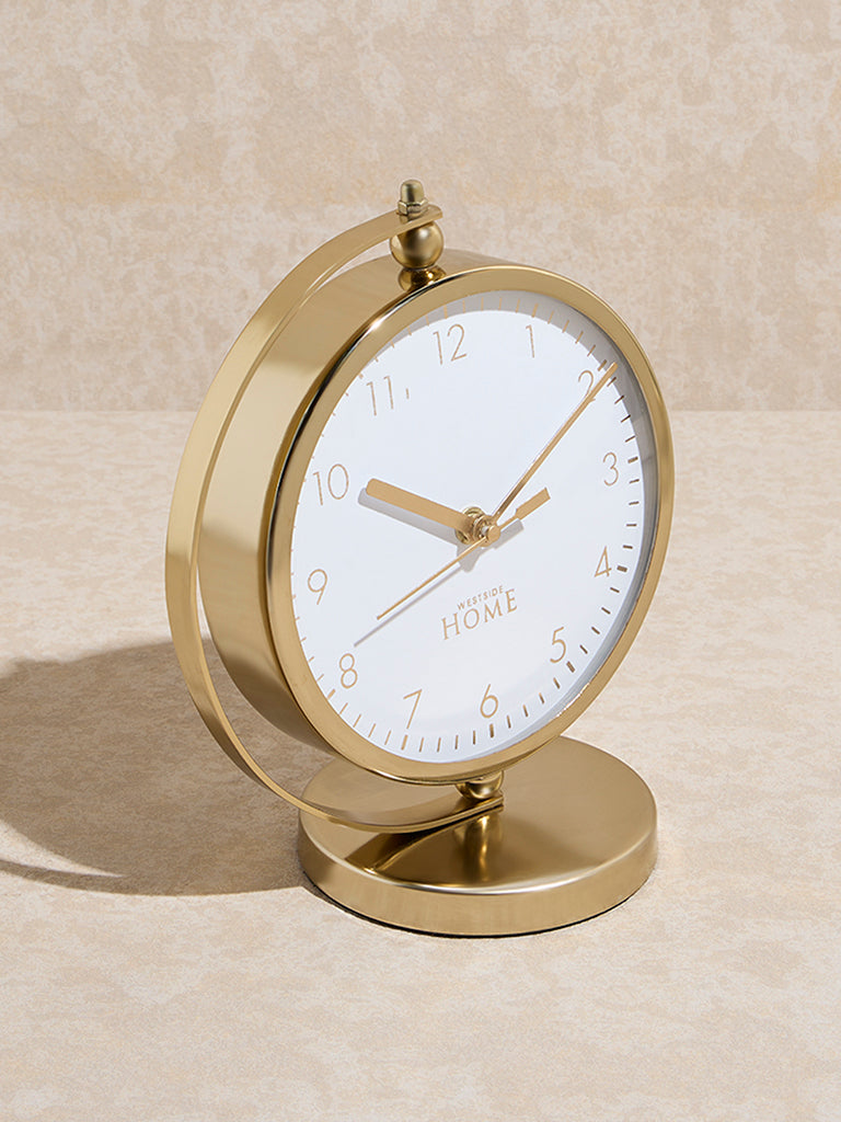 Westside Home Gold Metal Round Clock - Image 2