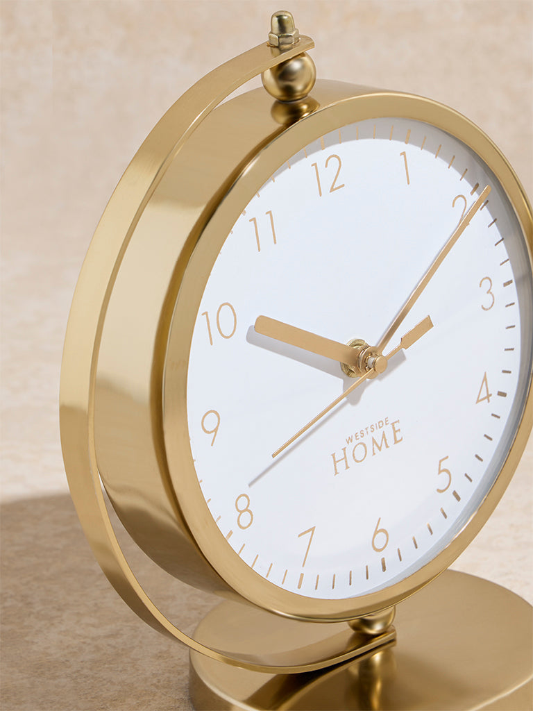 Westside Home Gold Metal Round Clock - Image 3