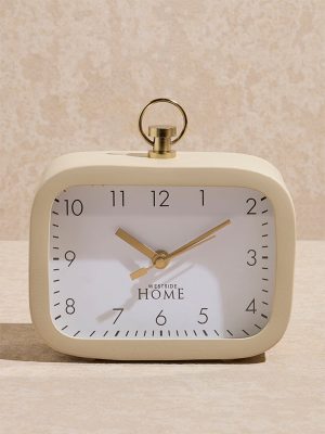 Westside Home Beige Rectangular Hum Clock