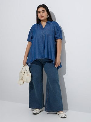 Gia Blue Denim Blouse