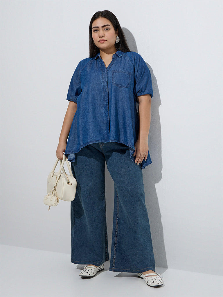 Gia Blue Denim Blouse