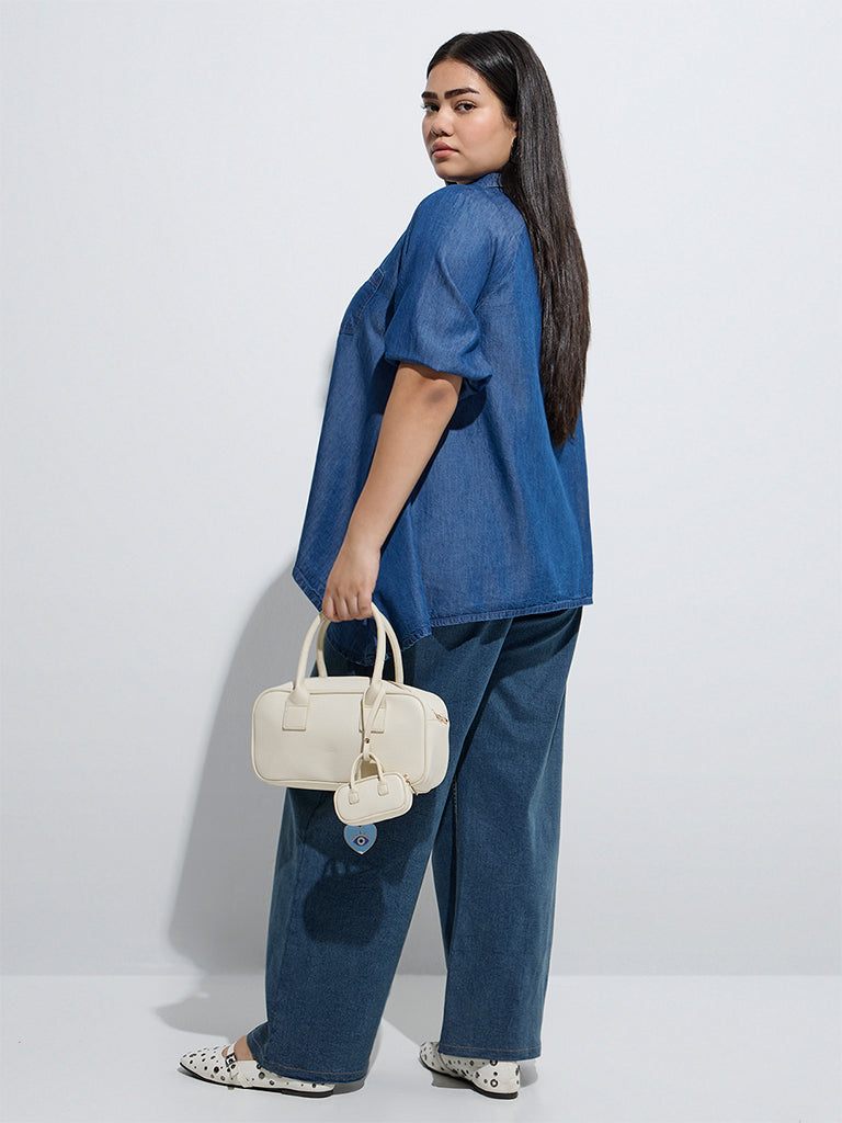 Gia Blue Denim Blouse - Image 4