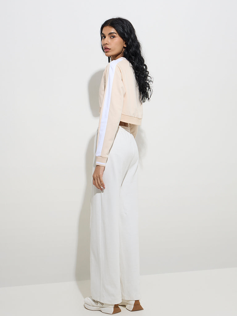 Studiofit Beige Cropped Cotton Jacket - Image 4