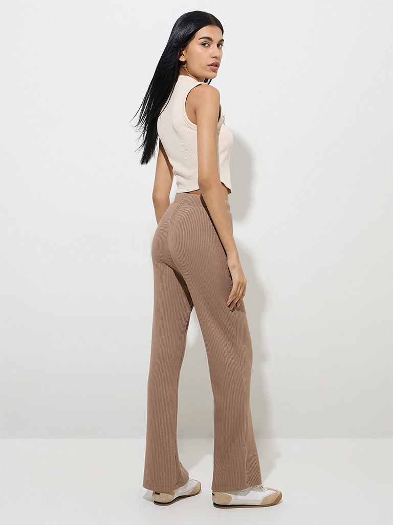 Studiofit Beige Ribbed-Textured Jacket - Image 4