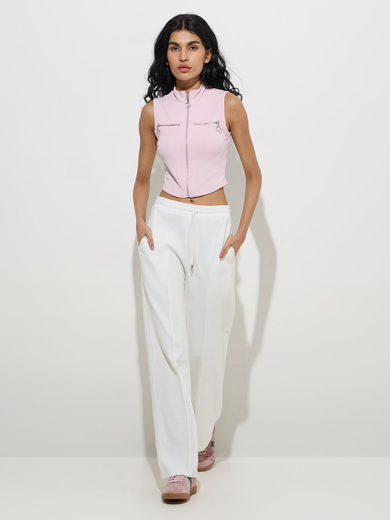 Studiofit Pink Self-Striped Jacket - Image 2