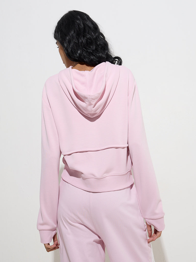 Studiofit Pink Hooded Cotton Jacket - Image 4