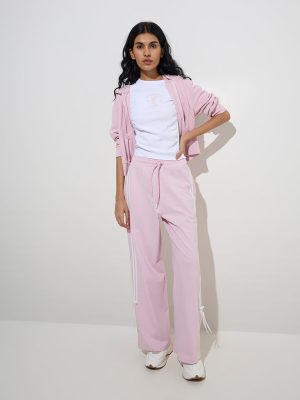 Studiofit White Text Design Cotton T-Shirt