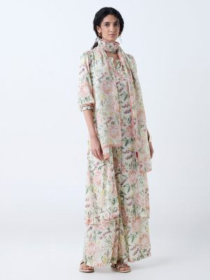 Zuba Multicolour Floral Pattern Palazzos