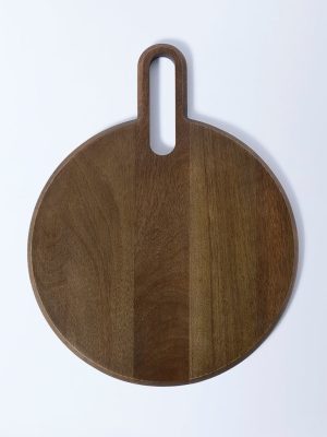 Westside Home Brown Wooden Round Chopper