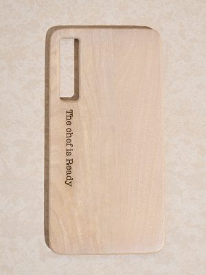 Westside Home Beige Typographic Wooden Chopper - Small