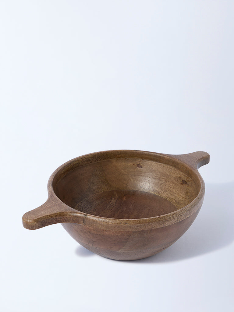 Westside Home Brown Wooden Bowl - Image 2