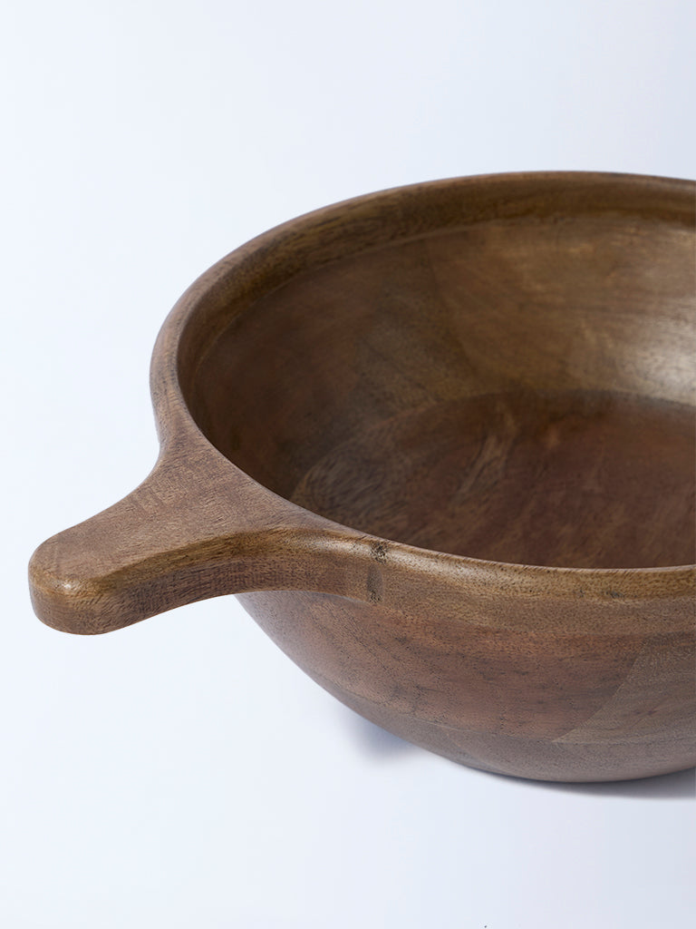 Westside Home Brown Wooden Bowl - Image 3