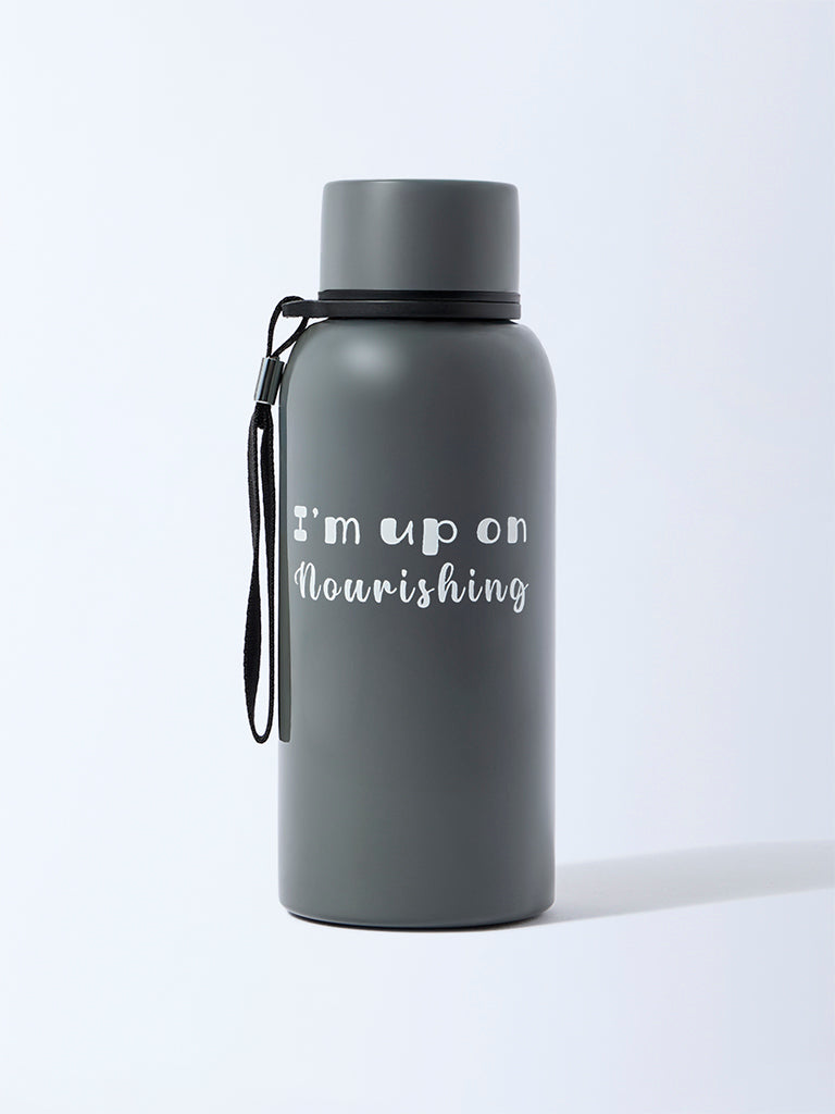 Westside Home Grey Typographic Water Bottle