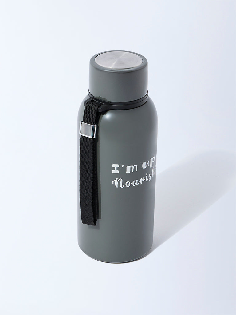 Westside Home Grey Typographic Water Bottle - Image 2