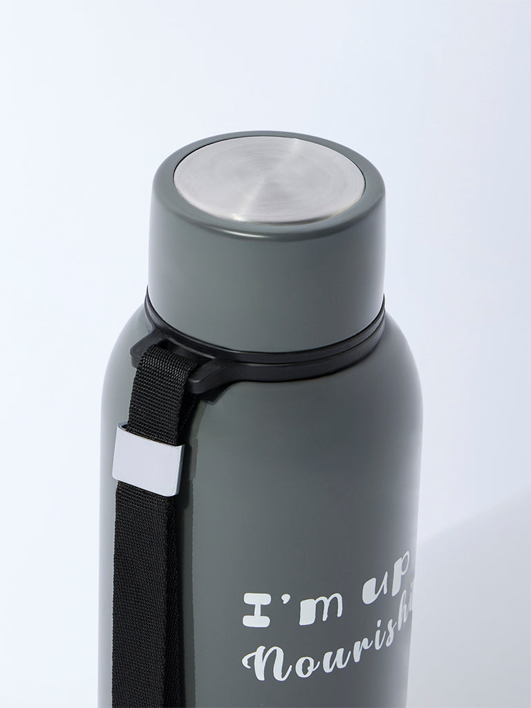 Westside Home Grey Typographic Water Bottle - Image 3