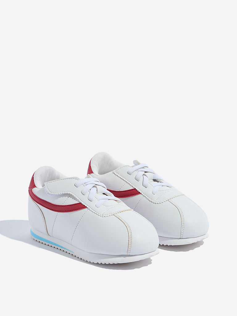 Yellow Red Lace-Up Sneakers - Image 2