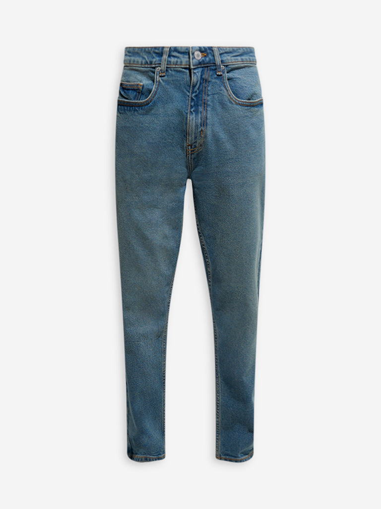 Nuon Blue Washed Slim-Fit Mid-Rise Jeans - Image 5