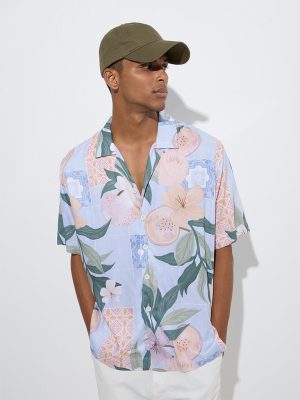 Nuon Multicolour Floral Pattern Relaxed-Fit Shirt