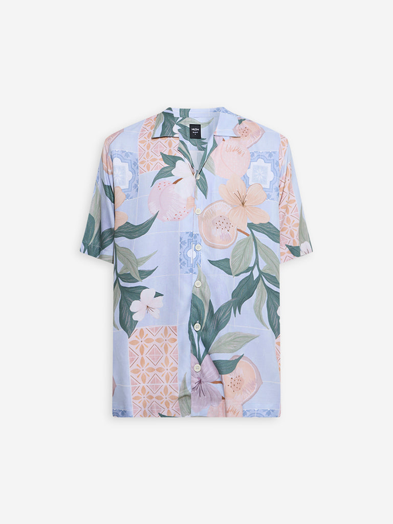 Nuon Multicolour Floral Pattern Relaxed-Fit Shirt - Image 5