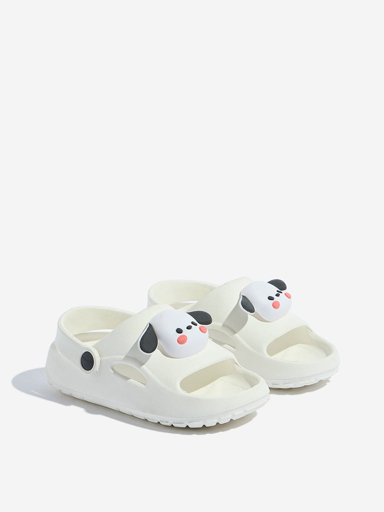 Yellow White Animal Applique Detailed Clogs - Image 2