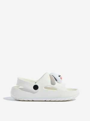 Yellow White Animal Applique Detailed Clogs