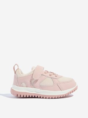Yellow Pink Mesh Detailed Sneakers