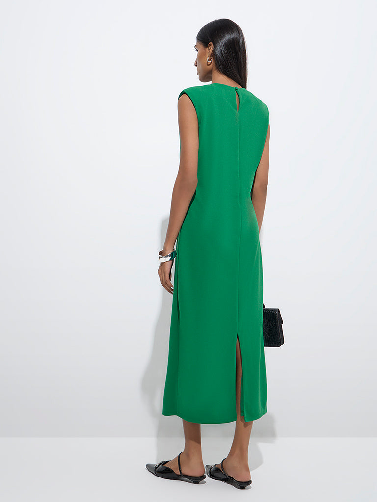 Wardrobe Green Solid Straight Dress - Image 5