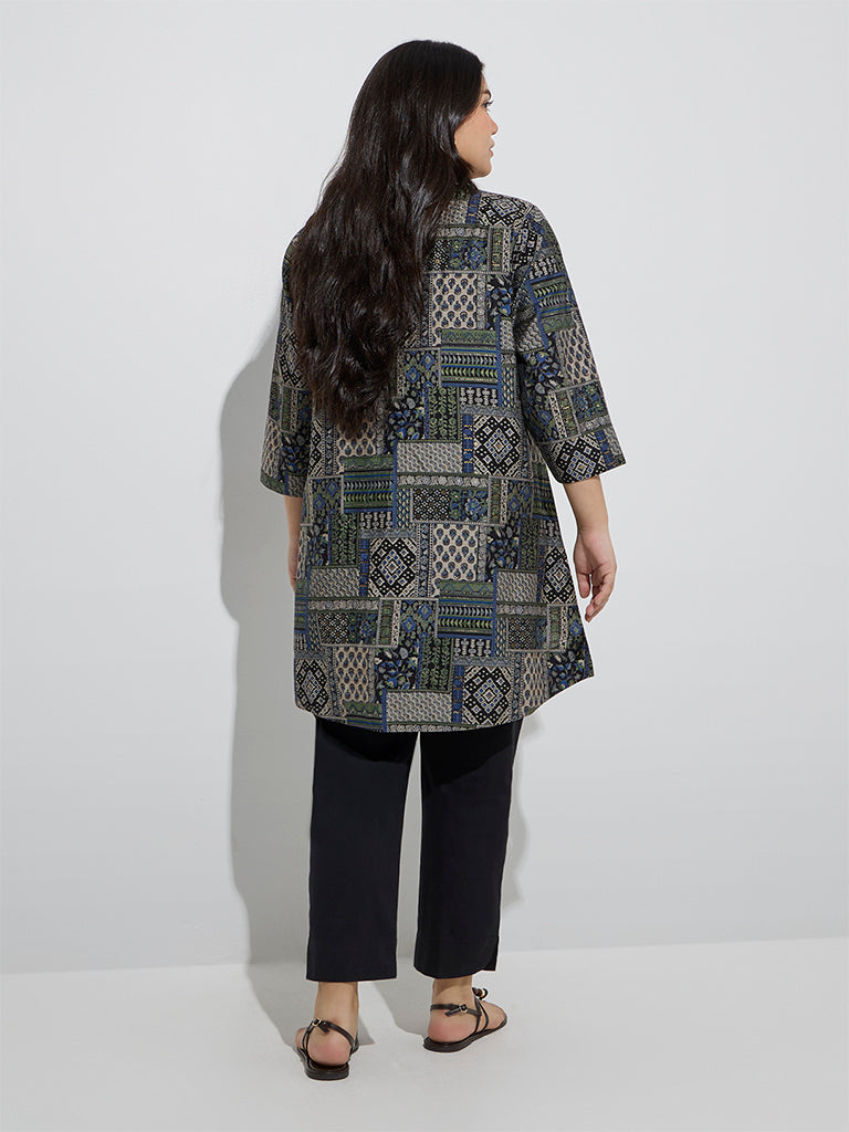 Diza Multicolour Printed High-Low Tunic - Image 4