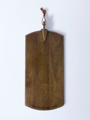 Westside Home Dark Brown Typographic Wooden Chopper