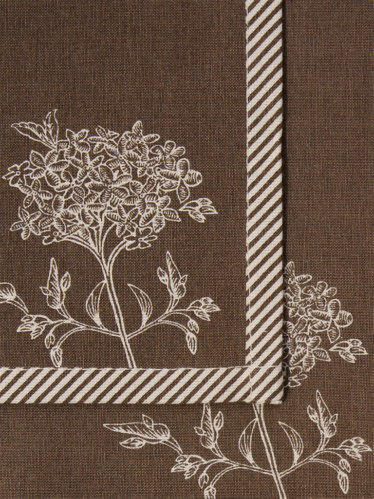 Westside Home Brown Floral Pattern Placemats (Set of 4) - Image 3