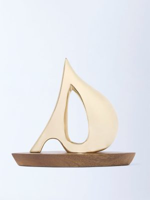 Westside Home Gold Boat Decorative Object