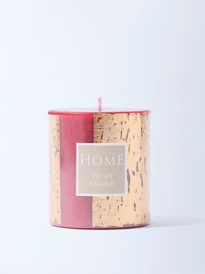 Westside Home Red Pillar Candle